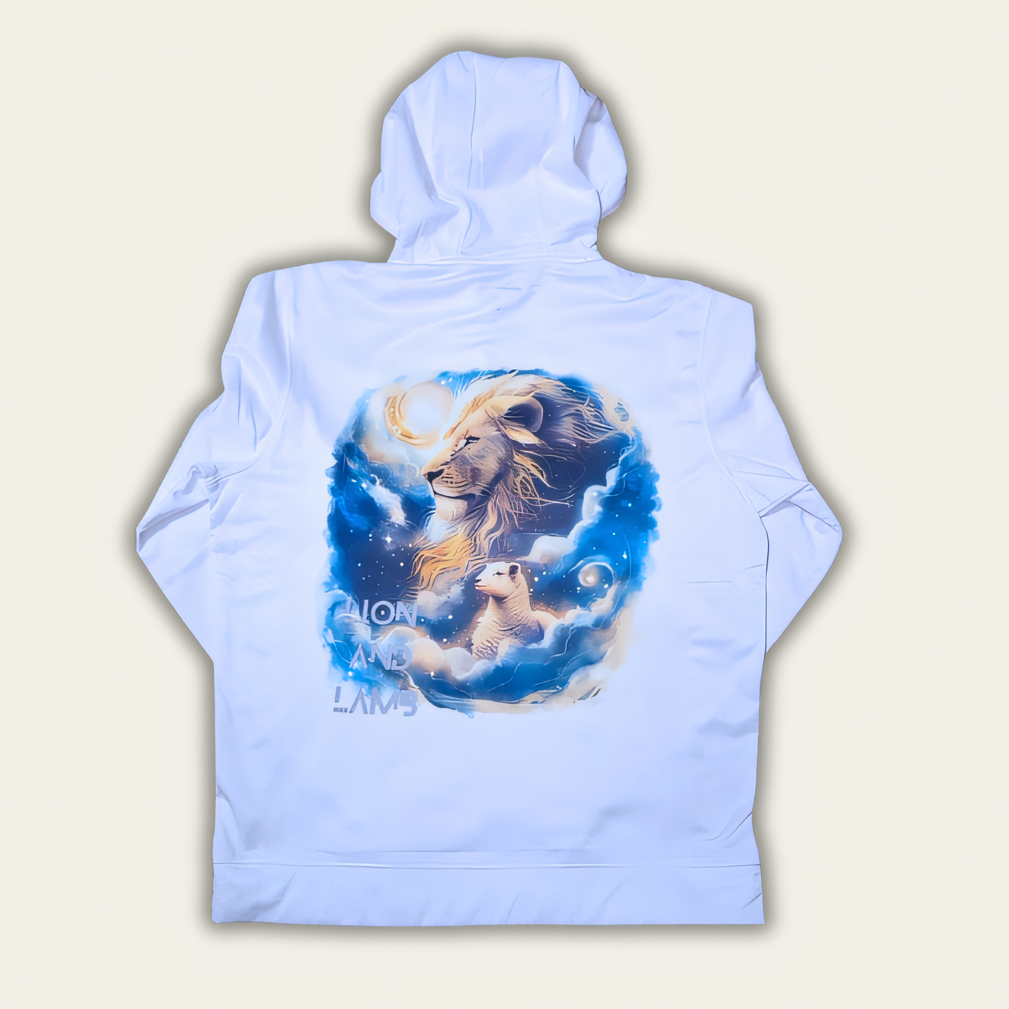 Fleece Hooded Pullover with Dark Gray Reflective words